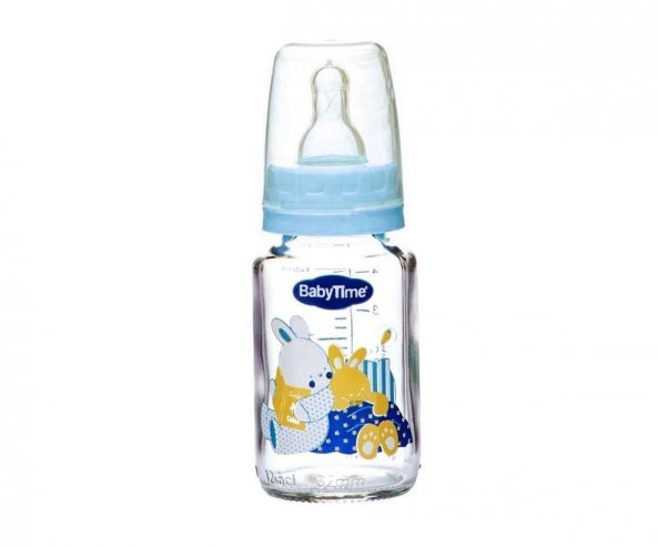 Baby Time BT074 Klasik Cam Biberon 125 Ml - Mavi