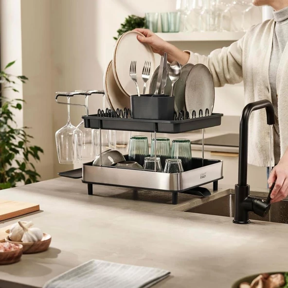 Joseph Joseph 851647 Excel 2 Katlı Bulaşıklık - Paslanmaz Çelik - 4