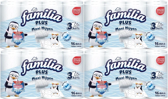 Familia Plus Tuvalet Kağıdı (3 Katlı) 64 Lü Set Maxi Hijyen (4PK*16)