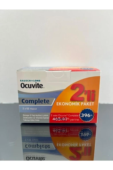 Bausch+Lomb Ocuvite Complete 60 Kapsül 2'Li Ekonomik Paket - SKT: 06/2026