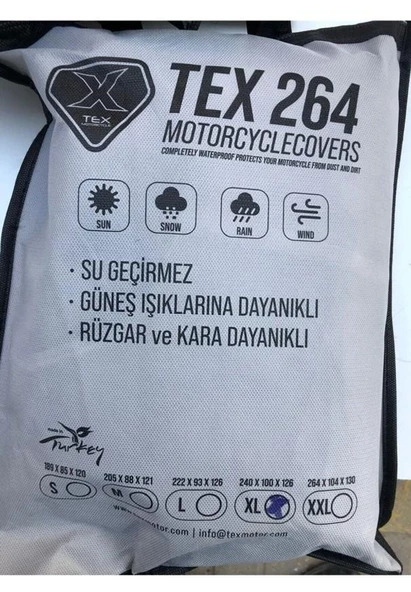 XBYC 264 Motosiklet Ve Bisiklet Brandası Su geçirmez Kalın Kumaş S Beden - 4