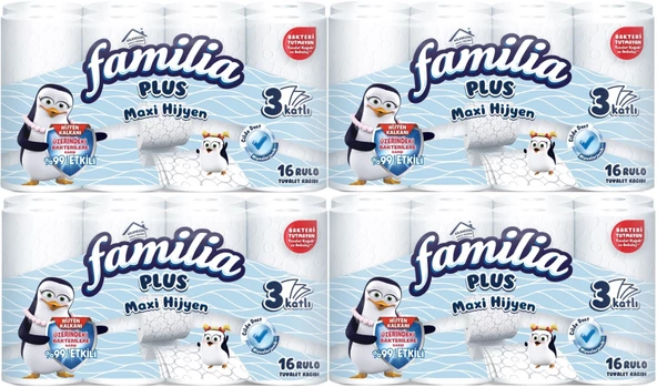 Familia Plus Tuvalet Kağıdı (3 Katlı) 64 Lü Set Maxi Hijyen (4PK*16)