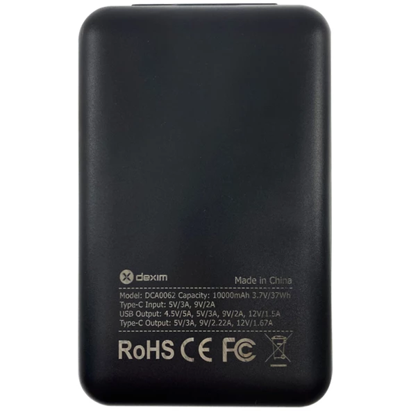 Dexim SY21 10.000mAh Slim Dijital Göstergeli Powerbank - 4