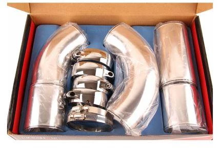 3 inç Hava Filtresi Turbo Emme Intercooler Borusu Soğuk / Sıcak Boru Hortumu Alüminyum Set - 2