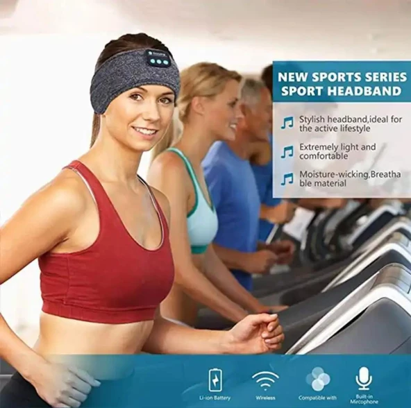 Mbk Trade Kablosuz Bluetooth Uyku Bandı Kulaklıklar Spor Için Ince Rahat Trade - 2