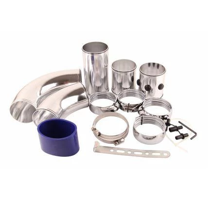 3 inç Hava Filtresi Turbo Emme Intercooler Borusu Soğuk / Sıcak Boru Hortumu Alüminyum Set - 3