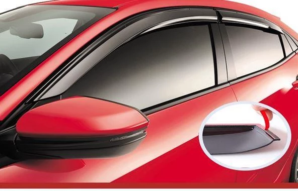 Ford Ranger 2015+ Araca Özel Mugen Cam Rüzgarlıgı 4'lü Set - 2