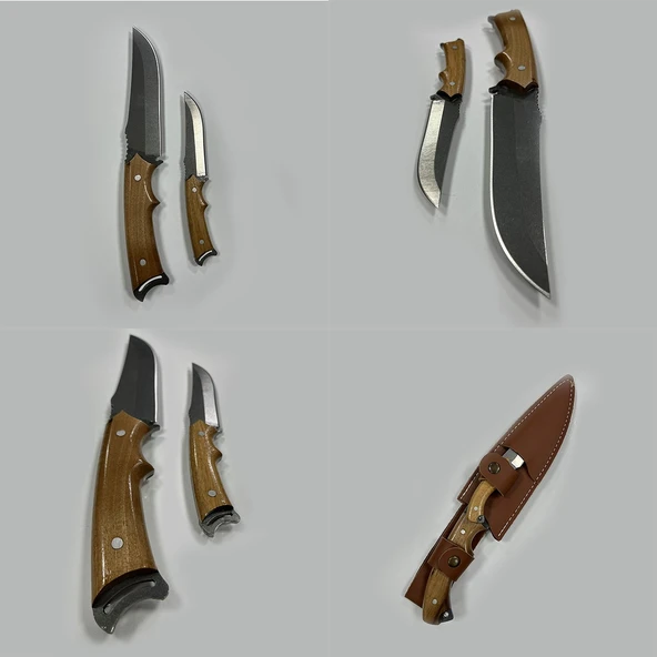 YekOutdoor El Yapımı Deri Kılıflı Kamp Bıçağı - 5