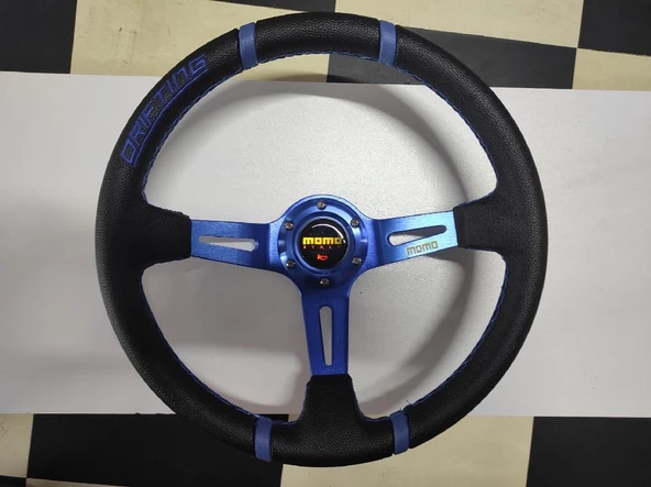 Momo Ofsetli Spor Direksiyon Siyah-Mavi - 2