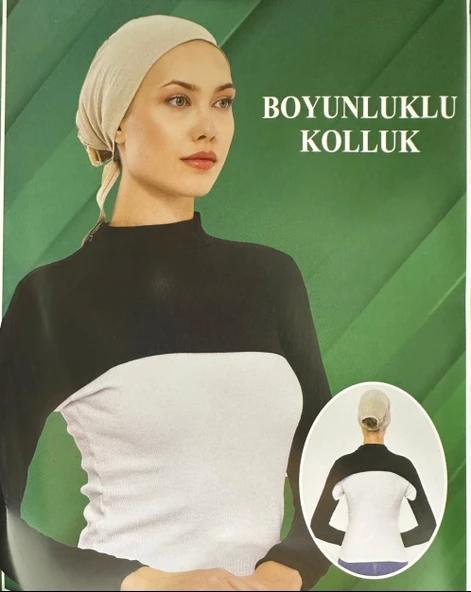 Üçgül Boyunluklu Kolluk  Body- Siyah- SD- Penye - 03989