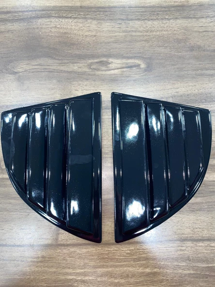 Honda Civic FD6 2006-2011 Kelebek Cam Vizörü Kaplama Pianoblak 2'li Set