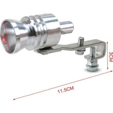 Turbo Islık Sesi Veren Egzoz Aparatı Islık Egsoz Gri