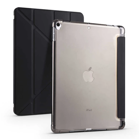 Apple iPad Pro 10.5 (7.Nesil) Kılıf Zore Tri Folding Kalem Bölmeli Standlı Kılıf - 4