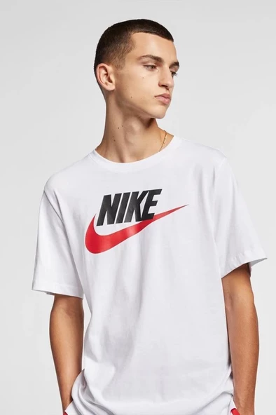 Nike M Nsw Tee Icon Futura AR5004-100 Beyaz Erkek T-Shirt