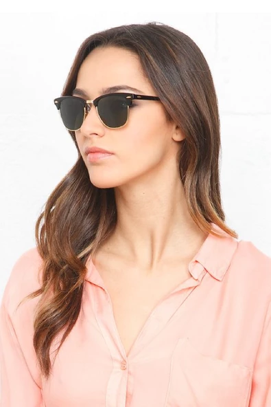 Di Caprio DC2037BLACK Polarize Camlı Clubmaster Güneş Gözlüğü - 5