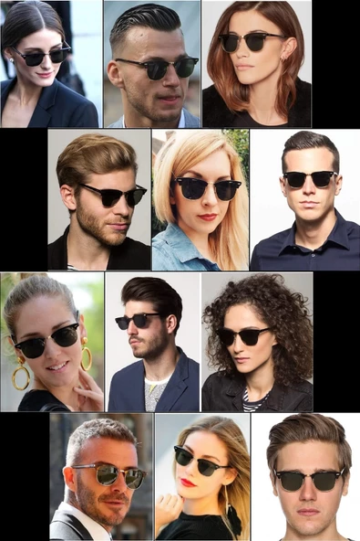 Di Caprio DC2037GUN Polarize Camlı Clubmaster Güneş Gözlüğü - 4