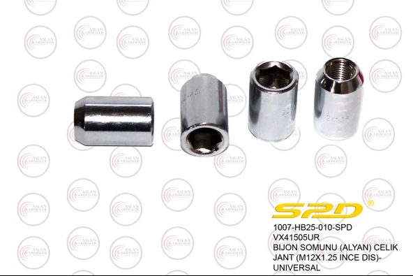 Bijon Somunu (alyan) Celik Jant (m12x1.25 Ince Dis)- Universal Üretici Kodu:1007-HB25-010-RAI M...