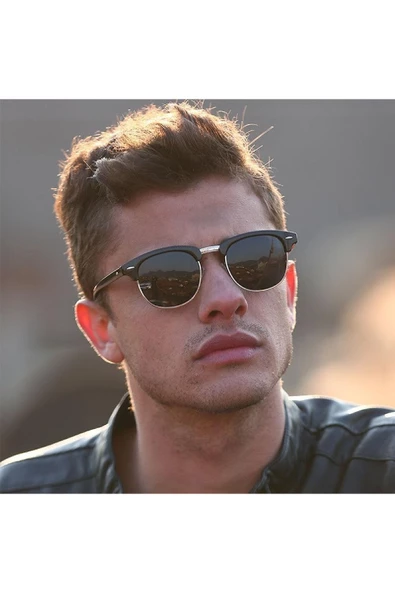 Di Caprio DC2037BLACK Polarize Camlı Clubmaster Güneş Gözlüğü - 6