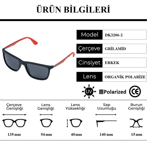 Daniel Klein DK3206-2 Spor Model Polarize Erkek Güneş Gözlüğü - 4