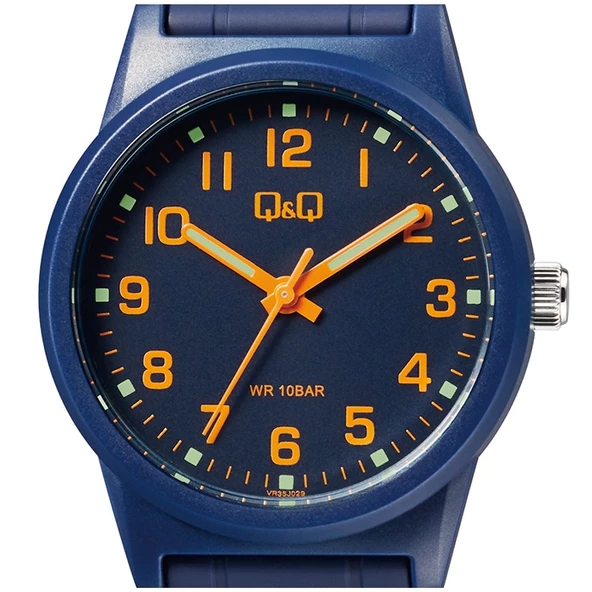 Q&Q VR35J029Y Lacivert Su Geçirmez Fosforlu Rakamlı Erkek Kol Saati - 2