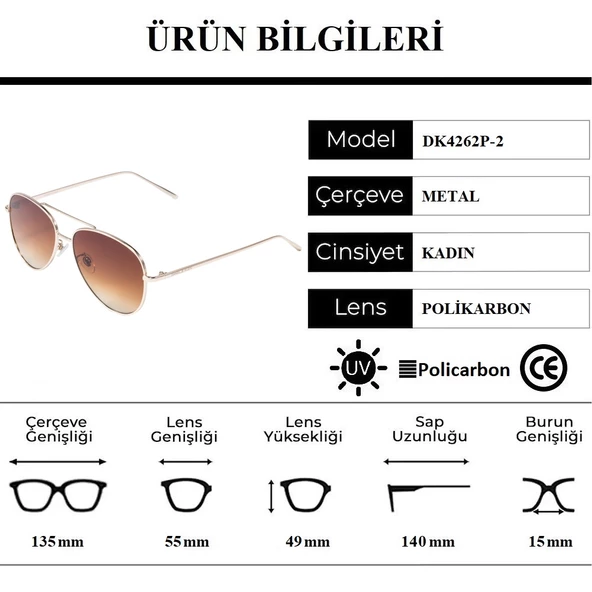 Daniel Klein DK4262P-2 Damla Model Kadın Güneş Gözlüğü - 5