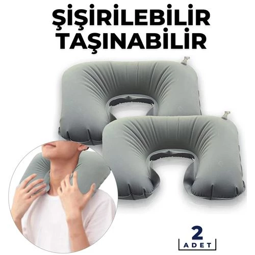 ModaCar Taşınabilir Boyun Uyku Yastığı 2 ADET Aile Paketi Balvanera Design