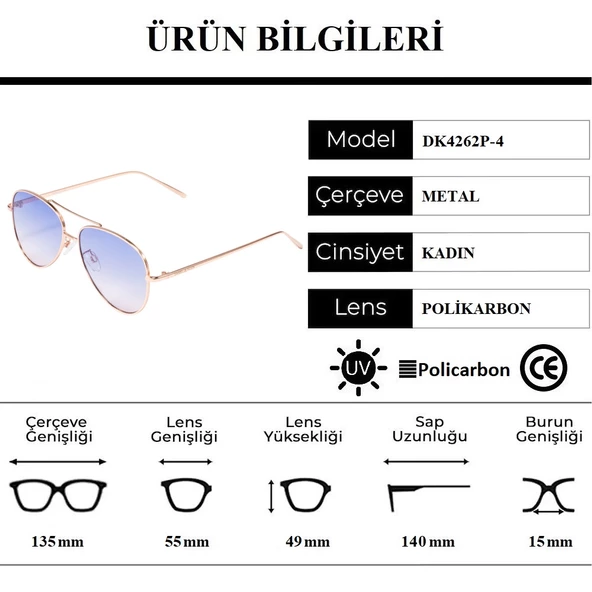 Daniel Klein DK4262P-4 Damla Model Kadın Güneş Gözlüğü - 3