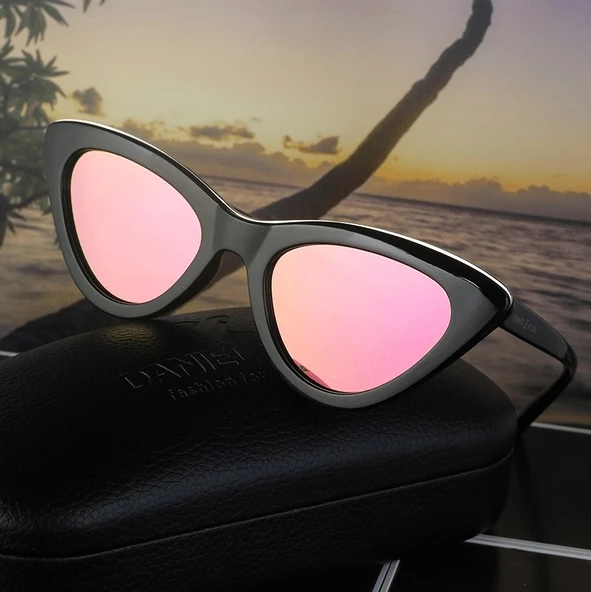 Daniel Klein DK4274-4 Aynalı Polarize Cat Eye Kadın Güneş Gözlüğü