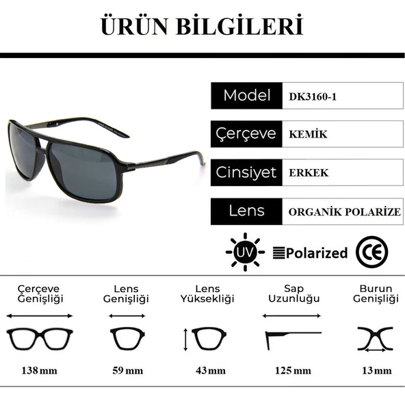 Daniel Klein DK3160-1 Spor Model Polarize Erkek Güneş Gözlüğü - 4