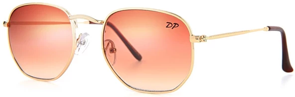 Della Pianto DP28BRWN Kahverengi Gold Unisex Altıgen Güneş Gözlüğü