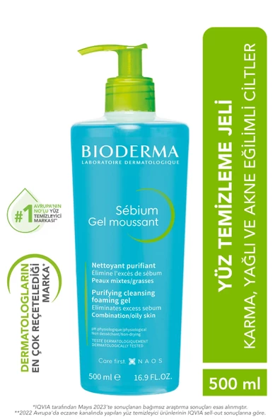 Bioderma Sebium Foaming Gel Yağlı Ve Akneli Ciltler Için Temizleyici Gel