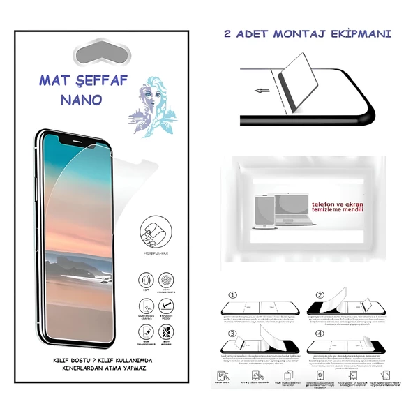 Apple iPhone XS Nano Ekran Koruyucu Ultra İNCE Esnek MAT Şeffaf