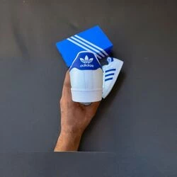 Adidas Superstar Mavi Beyaz - Resim 4
