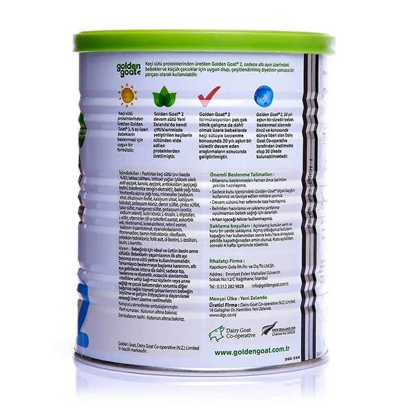Golden Goat 2 Keçi Sütlü Devam Sütü 6-12 Ay 400 Gr - Resim 5