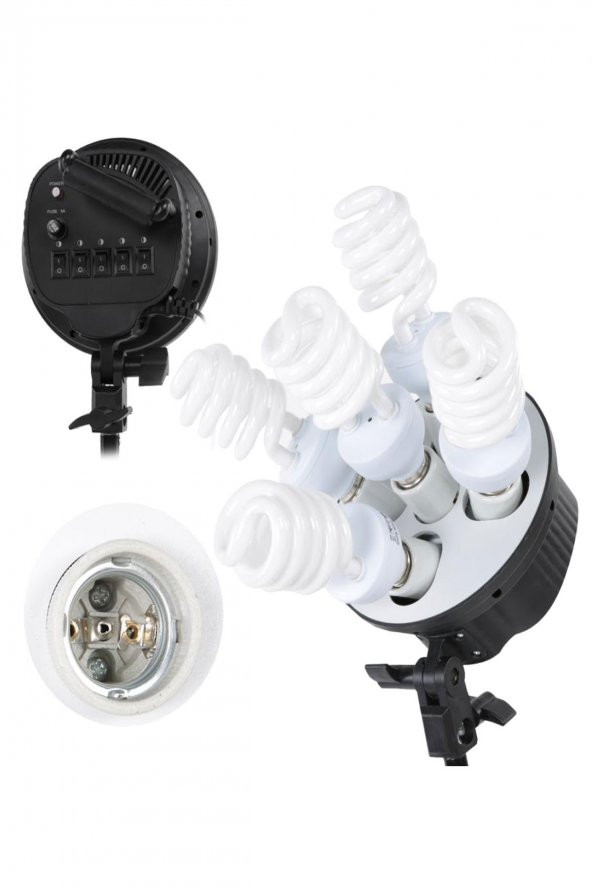 Softbox 50X70 Paraflaş 4 Duylu Sürekli Işık 200cm Ayaklı Set - 3