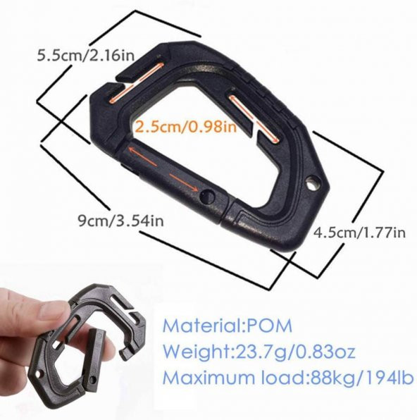 SportlifeTactical Molle Karabina 4lü Set - 4