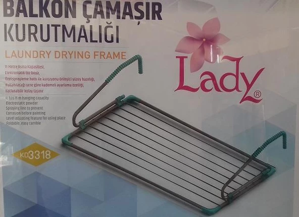 Lady balkon çamaşır kurutma askısı - kurutmalık by saraylı