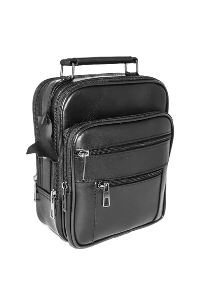 Lederax Hakiki Deri Çelik Kasalı El Çantası Büyük Boy LD119 - Resim 8