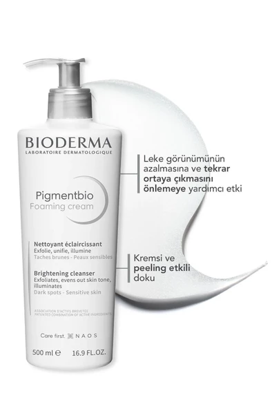 Bioderma Pigmentbio Foaming Cream Leke Karşıtı Aydınlatıcı Peeling Etkili Yıkama Jeli Yüz ve Vücut 500 ml