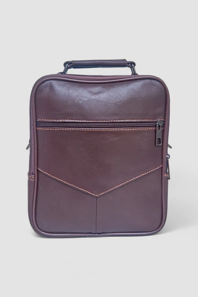 Lederax Hakiki Deri Çelik Kasalı El Çantası Büyük Boy LD119 - Resim 5