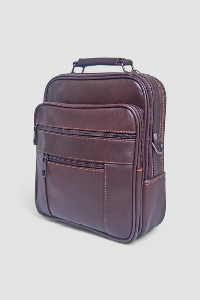 Lederax Hakiki Deri Çelik Kasalı El Çantası Büyük Boy LD119 - Resim 6