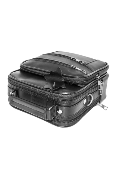 Lederax Hakiki Deri Çelik Kasalı El Çantası Büyük Boy LD119 - Resim 9