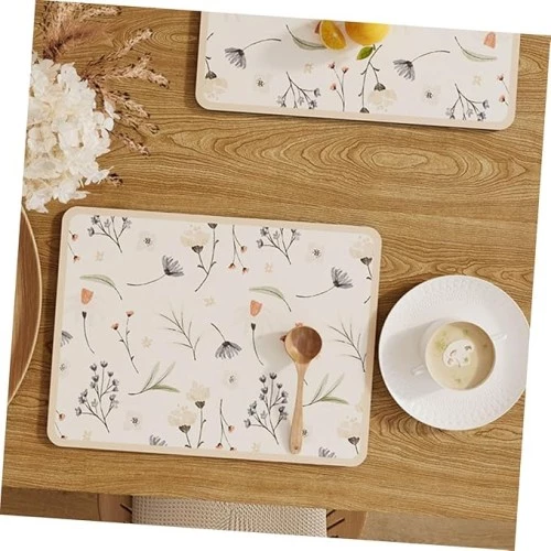 Çiçekli Kaymaz Servis Matı - 4