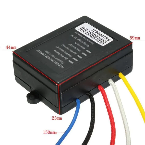 12 VOLT VİNÇ UZAKTAN KUMANDA SETİ ( 2 KUMANDALI ) - 4