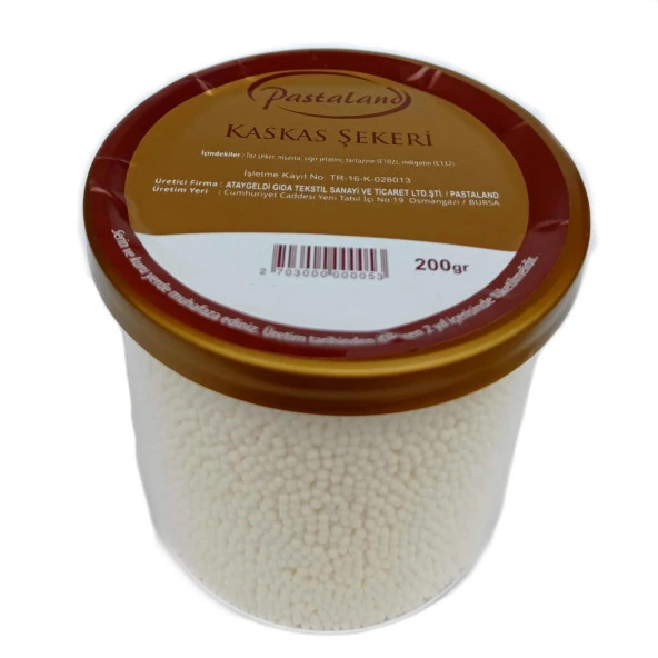 Pastaland Kaskas Şekeri 200 gr (Beyaz) - 2