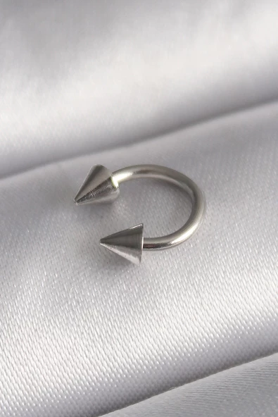 316L Çelik Gümüş Renk Halka Çivi Model Kadın Piercing - TJ-PR1366 - 1