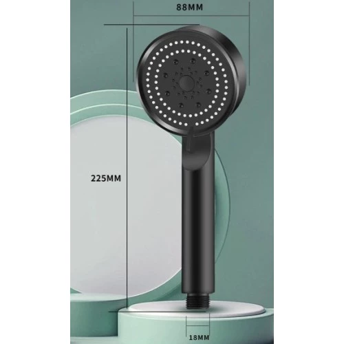 5 Kademeli Duş Başlığı Siyah - 3