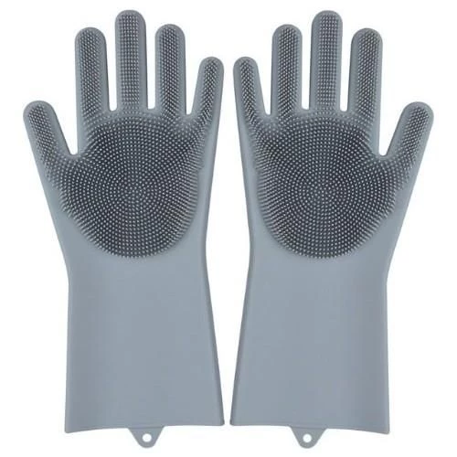 Sihirli Isıya Dayanıklı Silikon Çok Amaçlı Bulaşık Eldiven Fırçası Magic Gloves - 3