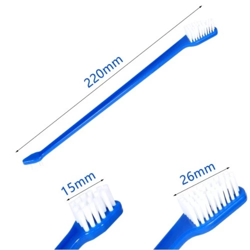 ÇIFT TARAFLI HAYVAN DIŞ FİRÇASI 4 LÜ SET - 2