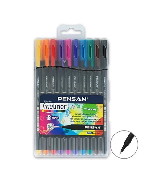 Pensan Fineliner 10lu Set 0.4 mm